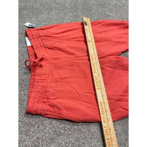 Old navy pullon linen blend crop trousers womens sz small drawstring orange nwt - Picture 8 of 12